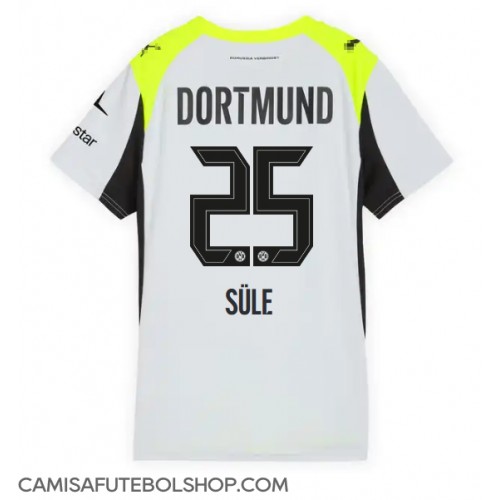 Camisa de time de futebol Borussia Dortmund Niklas Sule #25 Replicas 2º Equipamento Feminina 2025-26 Manga Curta